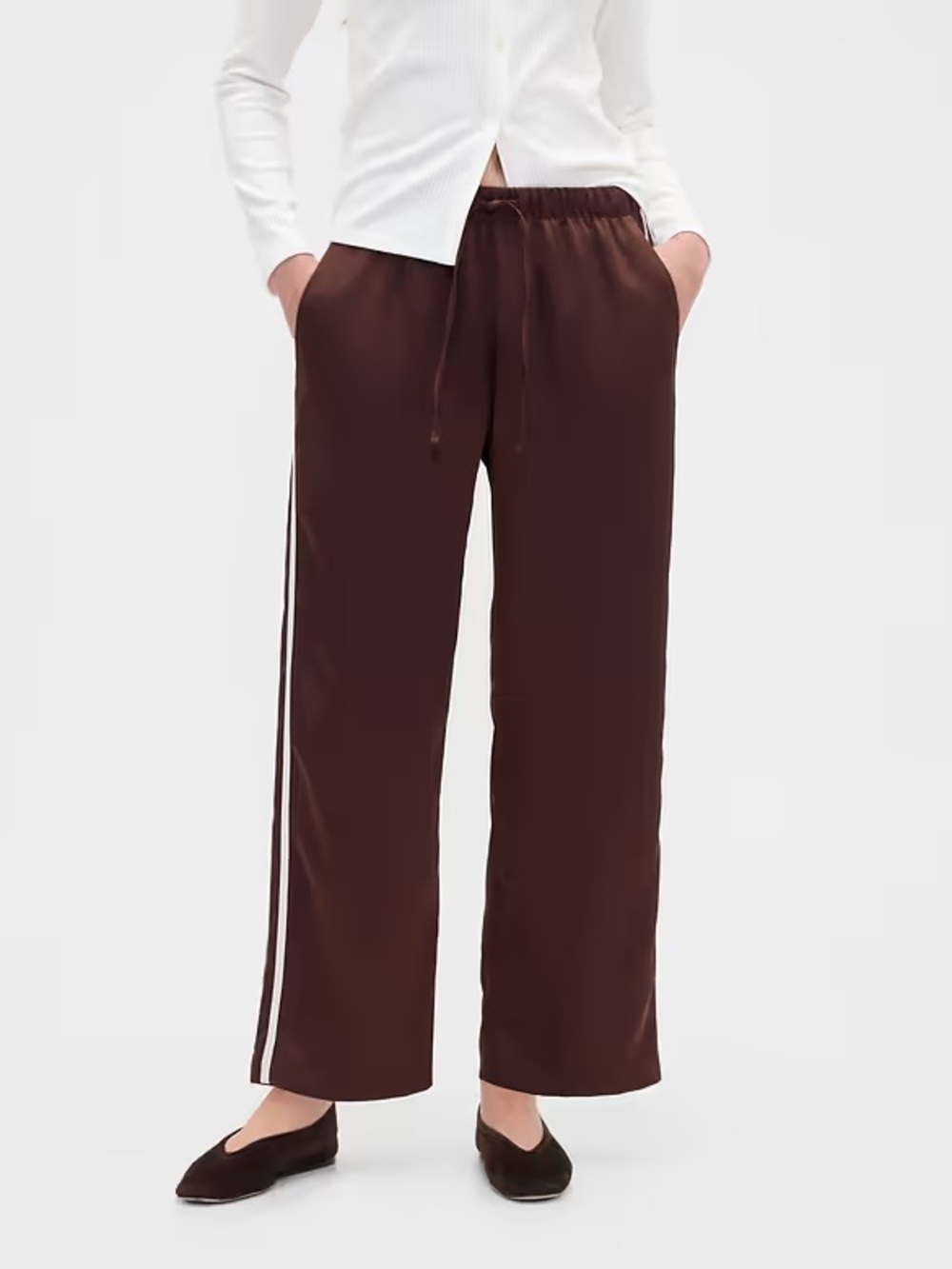 Satin Straight-Leg Crop Pants gap